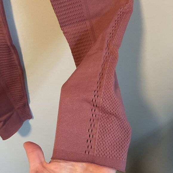Fabletics Blush Pink High Waisted SculptKnit 7/8 Leggings Size Large - Picture 4 of 10